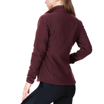 Women's Zip Up Fleece Jacket, Long Sleeve Warm Soft Polar Lightweight Coat with Pockets for Winter 33,000ft